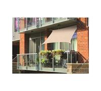 JARDILINE-Voile d'ombrage rectangulaire beige spéciale balcon 2,0 x 1,4 m
