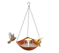 Jardin à Oiseaux Plateau Distributeur d'Eau Suspendu avec Pompe Solaire