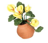 Jardin artificiel Calla Miniature Plant Model Accessoires Jeu de rôle Calla Green Plant Doll House Props Dollhouses Furniture Plant