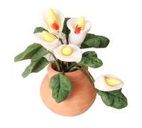 Jardin artificiel Calla Miniature Plante Modèle Accessoires Jeu de Rôle Calla Green Doll House Props Tiny Artificial For Dollhouses