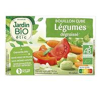 JARDIN BIO - Bouillon Cube Légumes Dégraissé Sans Huile Palme 90G - Lot De 4 - Offre Special