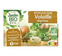 JARDIN BIO - Bouillon Cube Volaille Dégraissés/Huile De Palme Bio 100G - le Lot De 4