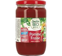 Jardin bio - Compote - Goût pomme fraise - Sans sucres ajoutés - Biologique - 680g