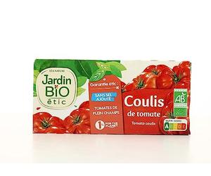JARDIN BIO - Coulis de Tomate Bio Savoureux et Authentique, Pack 3x200g - Lot de 4