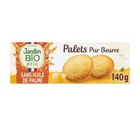 JARDIN BIO ETIC - Biscuits pur beurre Bio, texture fondante et goût authentique (Paquet 140g) - Lot de 4 - vendu par Lot