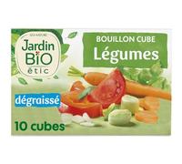 JARDIN BIO ETIC - Bouillon Légumes Bio Allégé, Saveur Intense et Naturelle (10 cubes de 9g) - Le lot de 4