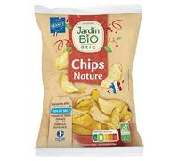 JARDIN BIO ETIC Chips Bio Naturelles de Pomme de Terre 125g, snack sain et croustillant- Lot De 4