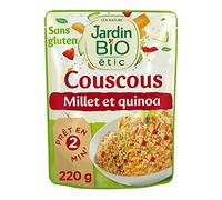 Jardin BiO étic - Couscous légumes millet et quinoa sans gluten - bio - Sans Gluten - Certifié AB - Sachet de 220g - Lot de 6