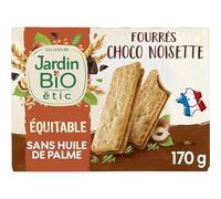 Jardin Bio Étic - Crousti Fourrés Chocolat Noisette Bio - 170g - Délicieuse gourmandise bio pour une pause sucrée - Lot De 4