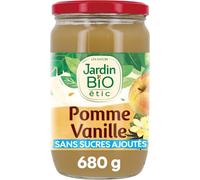 JARDIN BIO ETIC - Dessert Biofruit Pomme Vanille, Compote Bio Onctueuse, 680g - Lot De 4