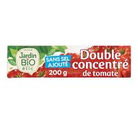 JARDIN BIO ETIC Double concentré de tomate bio sans sel ajouté, 200 g, tomates de plein champ - Lot de 4