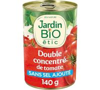 JARDIN BIO ETIC - Double concentré de tomate Bio, Saveur riche et naturelle, Pot 140g - Lot de 4