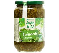 Jardin BiO étic - Epinards en branches - bio - Salé - Certifié AB - Bocal de 630g
