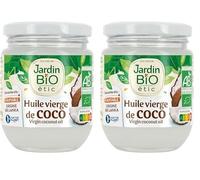 Jardin BiO étic - Huile vierge de coco - bio - Aides culinaires - Certifié AB - Bocal de 200ml (Lot de 2)