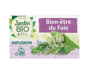Jardin Bio Étic - Infusion bien être du foie bio - 20 sachets de 30g - Découvrez le secret de la nature pour une digestion saine et un foie heureux - Alimentation bio. - Lot De 3 - Vendu Par Lot