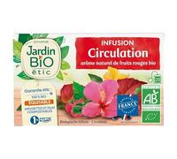 JARDIN BIO ETIC Infusion Bio à la Vigne Rouge 20 Sachets, soutien naturel pour la circulation- Lot De 3