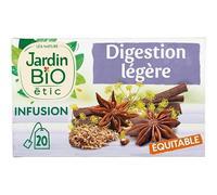 JARDIN BIO ETIC Infusion Bio Digestion Légère 20 Sachets 30g - Bien-être naturel au quotidien- Lot De 3