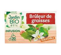 JARDIN BIO ETIC Infusion brûleur de graisses bio 20 sachets - Détox naturelle et minceur saine- Lot De 3