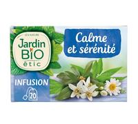 JARDIN BIO ETIC Infusion Calme et Sérénité Bio - 20 sachets infusettes compostables, 30 g, mélange apaisant de camomille et fleur d'oranger - Lot de 3