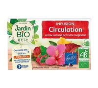 JARDIN BIO ETIC - Infusion Circulation Vigne Rouge Bio, Boîte de 20 Sachets - Lot De 3
