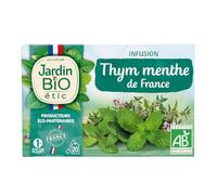 Jardin BIO étic - Infusion Thym Menthe lot de 3