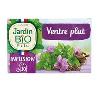 JARDIN BIO ETIC - Infusion Ventre Plat Bio, Digestion Légère Naturelle, 20 Sachets 30g - Lot De 3