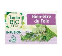 JARDIN BIO ETIC - Jardin Bio Étic Infusion Bien Être Du Foie Bio 20 Sachets 30G - Lot De 4 - Vendu Par Lot