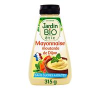 Jardin BIO étic - Mayonnaise à la moutarde de Dijon - bio - Salé - Certifié AB - Flacon de 315g