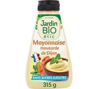 JARDIN BIO ETIC - Mayonnaise Crémeuse à la Moutarde de Dijon Bio, Saveur Intense et Gourmande (Flacon 315g) - Lot de 3 - vendu par Lot