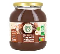 Jardin BiO étic® - Pâte à tartiner Chocolat Noisette 750g | Bio, vegan, sans gluten, sans lactose & sans huile de palme - Pot familial en verre recyclable