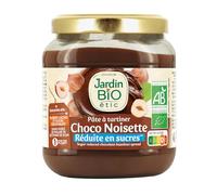 Jardin BiO étic® - Pâte à tartiner Chocolat Noisette réduite en Sucres 350g - 37% de sucres en moins, Bio & sans huile de palme - Pot en verre recyclable
