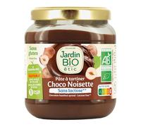 Jardin BiO étic - Pâte à tartiner chocolat noisette sans lactose 350g - Bio, sans gluten, sans lactose & vegan - Pot en verre recyclable