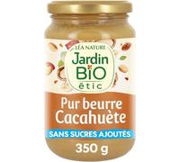 JARDIN BIO ETIC - Pâte à Tartiner Gourmande au Beurre de Cacahuètes Bio, Texture Onctueuse (Pot 350g) - Le lot de 3