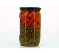 JARDIN BIO ETIC - Petits Pois Très Fins et Carottes Bio, Légumes Bio Gourmands 660g - Lot De 4