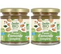 Jardin BiO étic® - Purée d’Amande complète 170g - Bio & sans huile de palme - 100% amandes, riche en protéines et fibres - Idéal pour le petit-déjeuner et une alimentation saine (Lot de 2)