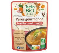 Jardin BIO étic - Purée gourmande Lentilles corail Carotte - bio - 6 sachets