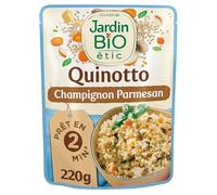 JARDIN BIO ETIC - Quinotto Crémeux Quinoa et Champignons, Parmesan Raffiné (Sachet 220g) - Le lot de 3