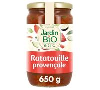 JARDIN BIO ETIC Ratatouille Provençale Bio 650 g - Légumes cuisinés en bocal verre, authentique recette du Sud-Ouest, agriculture biologique - Lot de 3