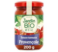 JARDIN BIO ETIC Sauce Tomate Provençale Bio en Bouteille de Verre 200g - Purée de Tomates Mi-Réduite aux Aromates et Légumes, Cuisinée en France - Lot de 4