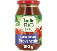 JARDIN BIO ETIC - Sauce Tomate Provençale Bio - Sans Arômes Ajoutés · Tomates de Plein Champ · Cuisiné en France dans le Lot-et-Garonne · Format Familial - Le Bocal de 510g - Le Lot De 4