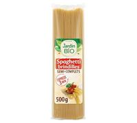 JARDIN BIO ETIC - Spaghetti Semi-Complet Savoureux, Texture Authentique et Saveur Naturelle, 500g - Lot de 4