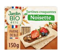 JARDIN BIO ETIC - Tartines Croquantes Bio à la Noisette, Goût Naturel et Gourmand (150g) - lot de 3 - Vendu par Lot