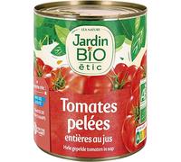 Jardin Bio Étic - Tomates Pelées Bio en Boîte Métal 800g - Préservez les Saveurs Naturelles - Lot De 4 - Vendu Par Lot