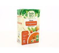 Jardin Bio Etic - Velouté Douceur De 9 Légumes Bio, Riche En Nutriments Et En Saveurs, 1L x 9 - Lot De 4