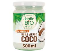JARDIN BIO - Huile de Coco Vierge Authentique et Savoureuse, Verre 500ml - Lot de 3
