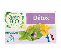 JARDIN BIO - Infusion Détox Bio 20 Sachets + Étui 30G - le Lot De 4