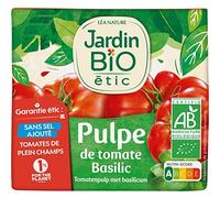 JARDIN BIO - Pulpe De Tomate Au Basilic Bio 500G - le Lot De 4