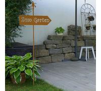 Plaque de jardin patine aspect rouille plaque de jardin décoration de jardin Shabby Chic, lettrage en fer pour le jardin, LxH 50 x 150 cm