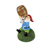 jardin buvant la bière - Résine Statue Garder la bière - 6 pouces drôle ivre jardin nain décorations d'extérieur et ornements pelouse, cadeaux Noël