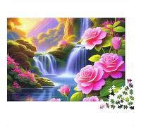 Jardin Cascade 1000 Pièces Puzzle Adulte Impression HD Anti-Stress pour S'amuser pour Débutants pour Collectionner Édition Limitée 38x26cm/1000pcs